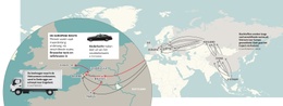 Human smugglers routes map